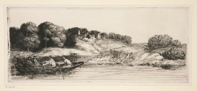 Le paysage au bateau von Alphonse Legros