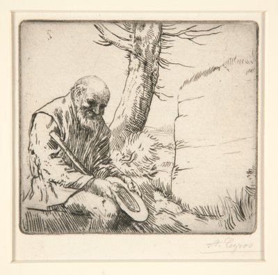 Bettler mit seinem Hut in der Hand von Alphonse Legros