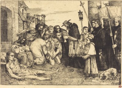 Pestopfer von Rom von Alphonse Legros