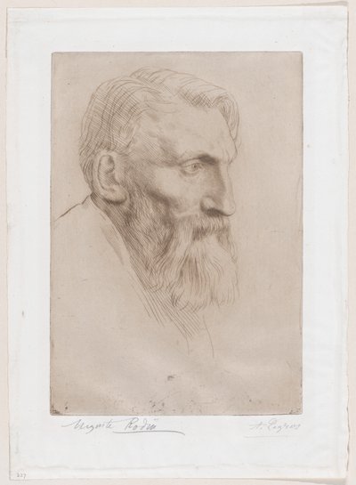 Porträt von Auguste Rodin von Alphonse Legros