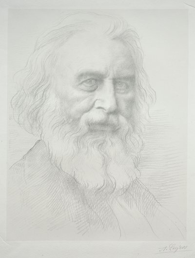 Porträt von Henry Wadsworth Longfellow (2. Platte) von Alphonse Legros