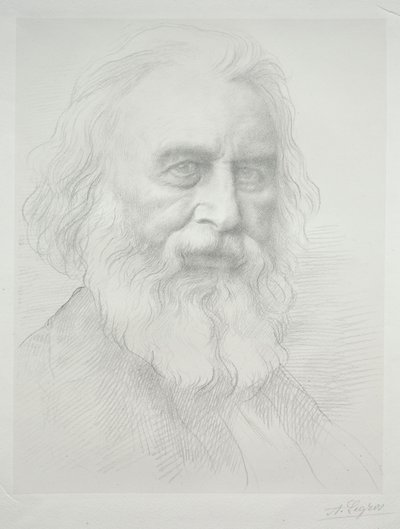 Porträt von Henry Wadsworth Longfellow (2. Platte) von Alphonse Legros