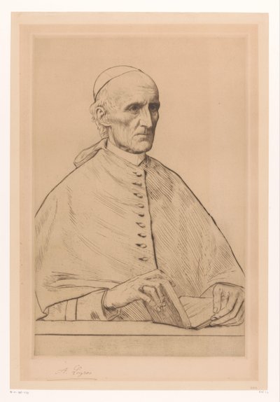 Porträt von Kardinal Henry Eduard Manning, Erzbischof von Westminster von Alphonse Legros