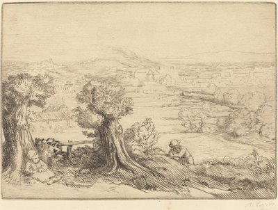 Erinnerung an ein Tal in Burgund von Alphonse Legros