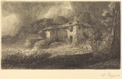 Ruinen eines Schlosses von Alphonse Legros
