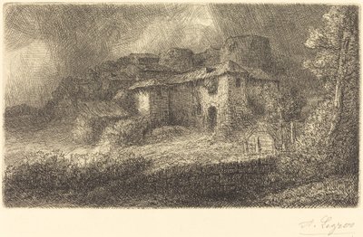 Ruinen eines Schlosses Les ruines du chateau von Alphonse Legros