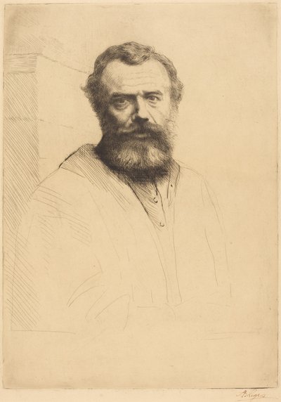 Selbstporträt, 3. Platte von Alphonse Legros