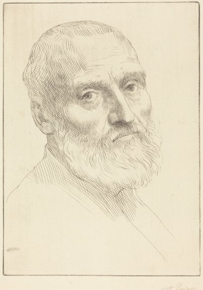 Studie zum Kopf eines Mannes von Alphonse Legros