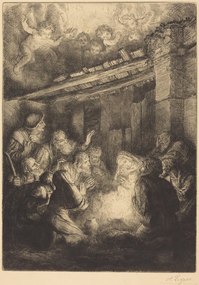 Die Anbetung der Hirten von Alphonse Legros