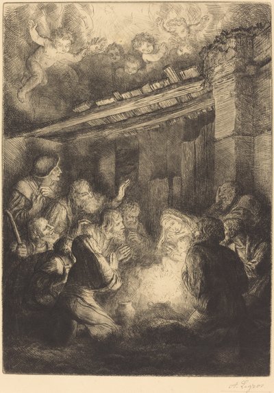 Die Anbetung der Hirten von Alphonse Legros