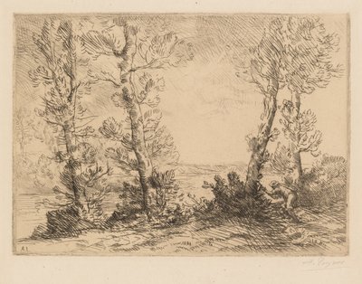 Der Lachsangler Le Pêcheur du Saumon, um 1880 von Alphonse Legros