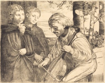 Gambe-Spieler (Le joueur de viole) von Alphonse Legros