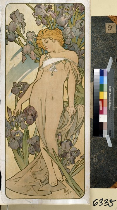 Iris (Teil der Blumensammlung) von Alphonse Marie Mucha