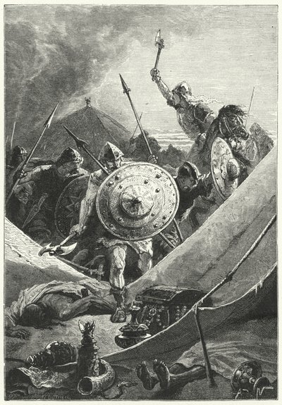 Angriff auf ein maurisches Lager von Alphonse Marie de (after) Neuville