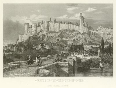Schloss Chinon, Indre-et-Loire von Alphonse Marie de Neuville