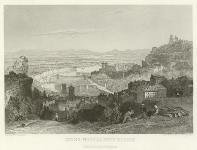 Lyon von La Croix Rousse von Alphonse Marie de Neuville