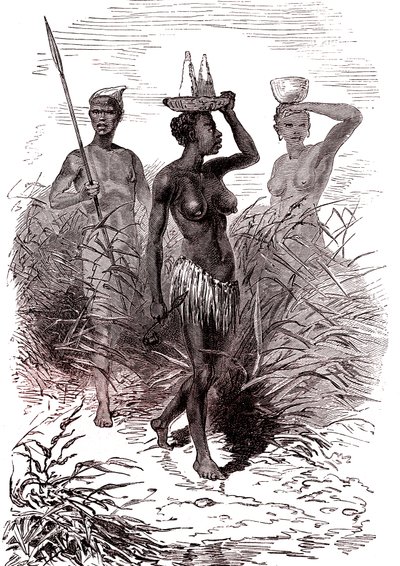 Einheimische des Nuer-Stammes, Oberes Niltal von Alphonse Marie de Neuville
