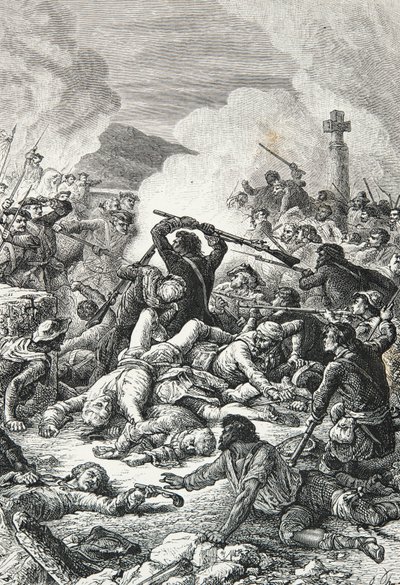 Sieg des Grafen de Vaux über die Nationalisten von Pascal Paoli in der Schlacht von Ponte Novo von Alphonse Marie de Neuville
