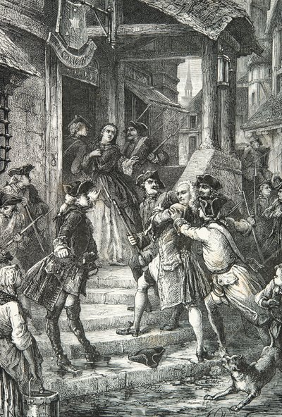 Verhaftung von Voltaire in Frankfurt von Alphonse Marie de Neuville