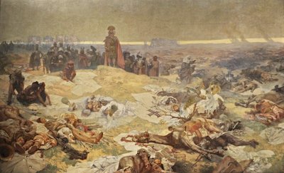 Nach der Schlacht von Grunwald. Die Solidarität der nördlichen Slawen Der Zyklus Das Slawische Epos von Alphonse Mucha