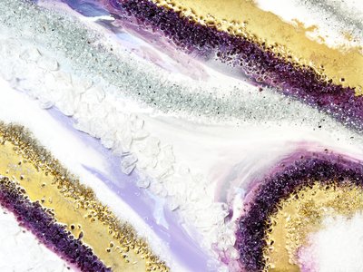 Amethyst-Gold-Geodenfluss von Alyson Storms