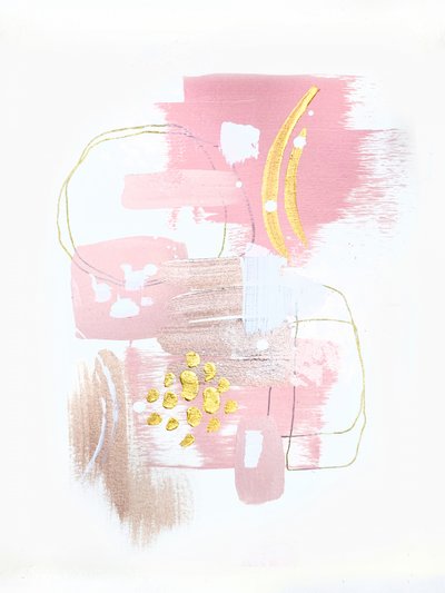 Rosa Gold Abstrakt von Alyson Storms