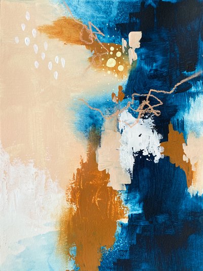 Dynamisches Blau Gold von Alyson Storms