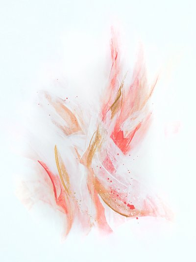 Flüssiges Rosa Gold Abstrakt von Alyson Storms