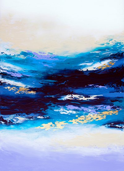 Goldenes Tiefblaues Fließen von Alyson Storms