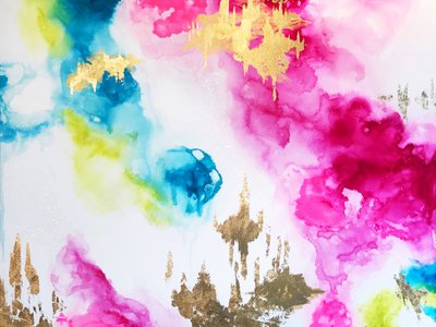 Goldenes Pink-Blaues Tinte von Alyson Storms