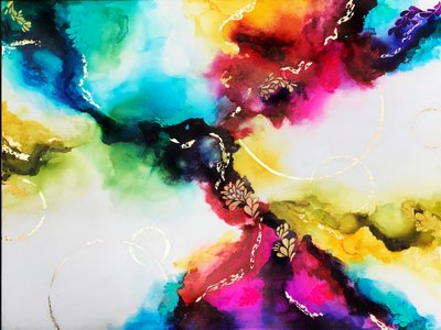 Lebhafter Abstrakter Fluss von Alyson Storms