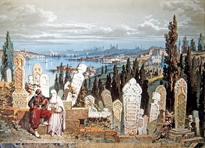 Ein Friedhof in Konstantinopel von Amadeo Preziosi