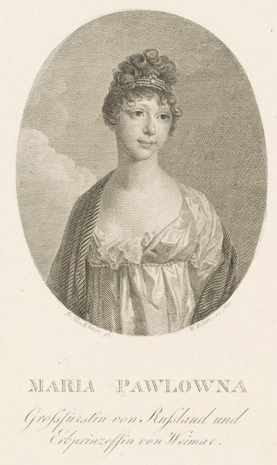 Großherzogin Maria Pawlowna von Russland 1786-1859, Großherzogin von Sachsen-Weimar-Eisenach, 1808 von Amadeus Wenzel Boehm
