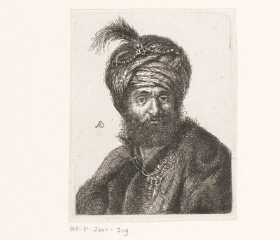 Büste eines Mannes mit Turban von Amalie Baader