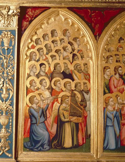 Engel von der Krönung der Jungfrau Polyptychon (mittleres linkes Panel) von Ambrogio Bondone Giotto