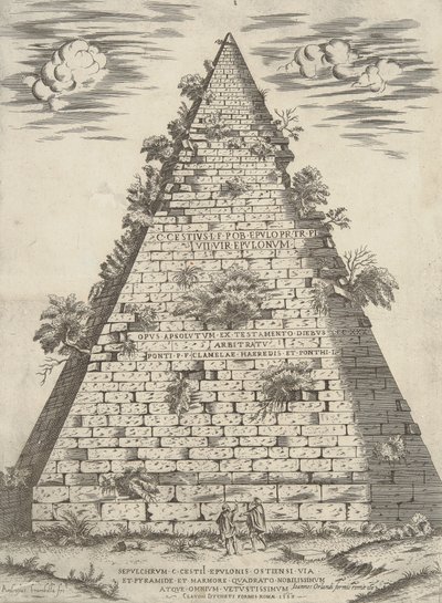 Sepulchrum C. Cestii Epulonis Ostensi Via Et Pyramide Et Marmore Quadrato Nobilissimum Atque Omnium Vetustissimum von Ambrogio Brambilla
