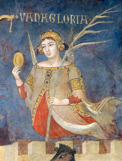 Allegorie der schlechten Regierung, Eitelkeit (Detail) von Ambrogio Lorenzetti