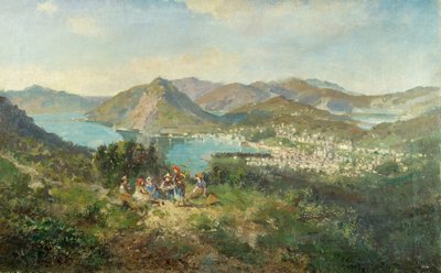 Lugano von Curreglia aus gesehen von Ambrogio Preda
