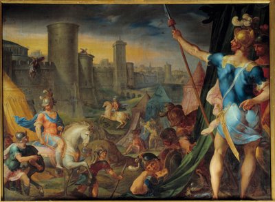 Das Lager der Kreuzfahrer vor Jerusalem von Ambroise Dubois