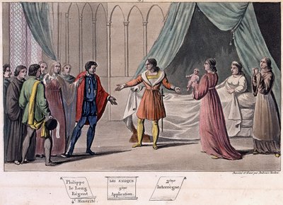 Johann I. posthum (1316-1316), wurde als König geboren und starb nach 6 Tagen. - Entworfen und graviert von Ambroise Tardieu im Jahr 1825 von Ambroise Tardieu