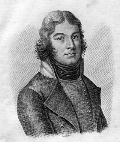 Porträt von General Lazare Louis Hoche (1768-1797) - in „Porträts der französischen Generäle nach den Siegen und Eroberungen der Franzosen“ graviert von Ambroise Tardieu 1818. Stella Sammlung von Ambroise Tardieu