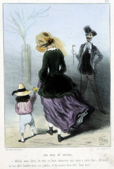 Eine Kriegslist - in „Madeleines“ von Cham, um 1870-1880 von Amédée de Noé
