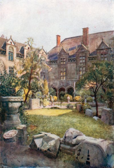 Der Bischofspalast – Innenhof, Lüttich von Amedee (after) Forestier