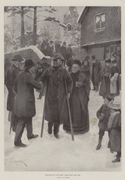 Weihnachten auf Krücken, Heimkehr aus dem Krieg von Amedee Forestier