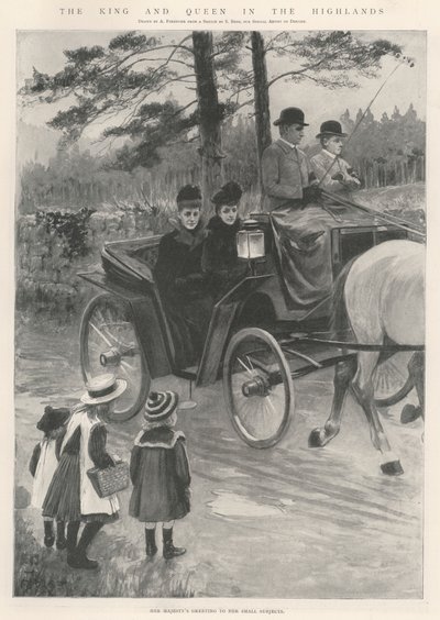 Der König und die Königin in den Highlands von Amedee Forestier
