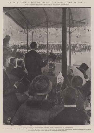 Der königliche Fortschritt durch die Stadt und Süd-London, 25. Oktober von Amedee Forestier