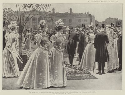 Der königliche Besuch in Irland, der Herzog und die Herzogin von York auf der Gartenparty in der Vizeköniglichen Lodge, Dublin von Amedee Forestier