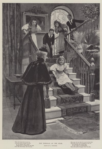 Der Schlitten auf der Treppe von Amedee Forestier