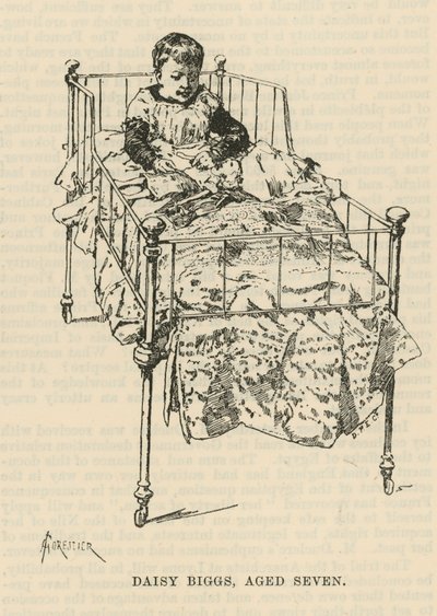 Das West End Hospital für Lähmung und Epilepsie, Welbeck Street, London: Daisy Biggs, sieben Jahre alt von Amedee Forestier