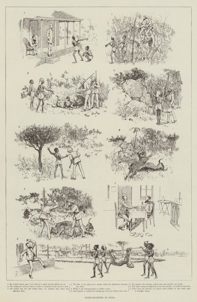 Tigerjagd in Indien von Amedee Forestier